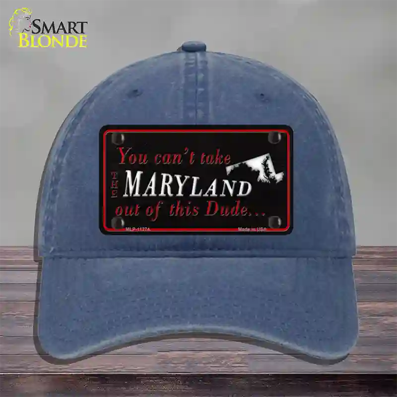 Maryland Dude Novelty License Plate Hat Unconstructed Cotton / Navy