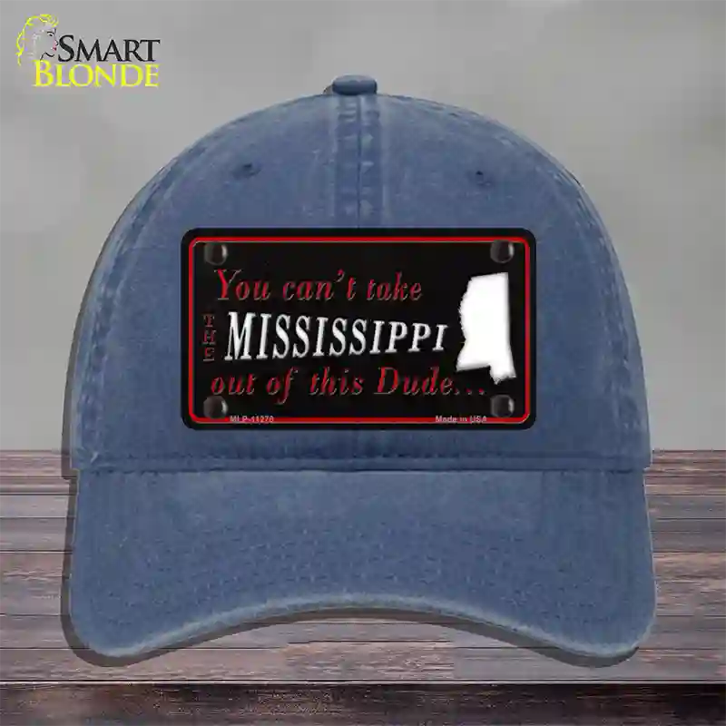 Mississippi Dude Novelty License Plate Hat Unconstructed Cotton / Navy