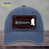 Mississippi Dude Novelty License Plate Hat Unconstructed Cotton / Navy