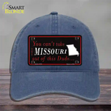 Missouri Dude Novelty License Plate Hat Unconstructed Cotton / Navy