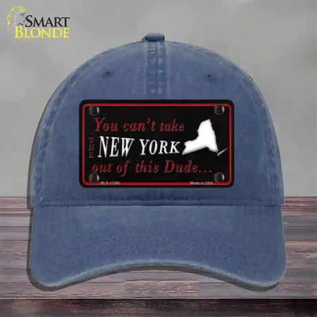 New York Dude Novelty License Plate Hat Unconstructed Cotton / Navy