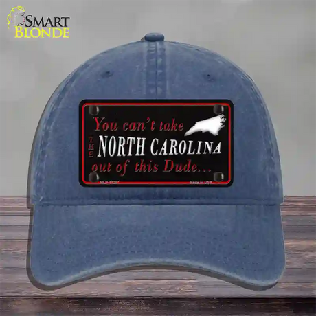 North Carolina Dude Novelty License Plate Hat Unconstructed Cotton / Navy