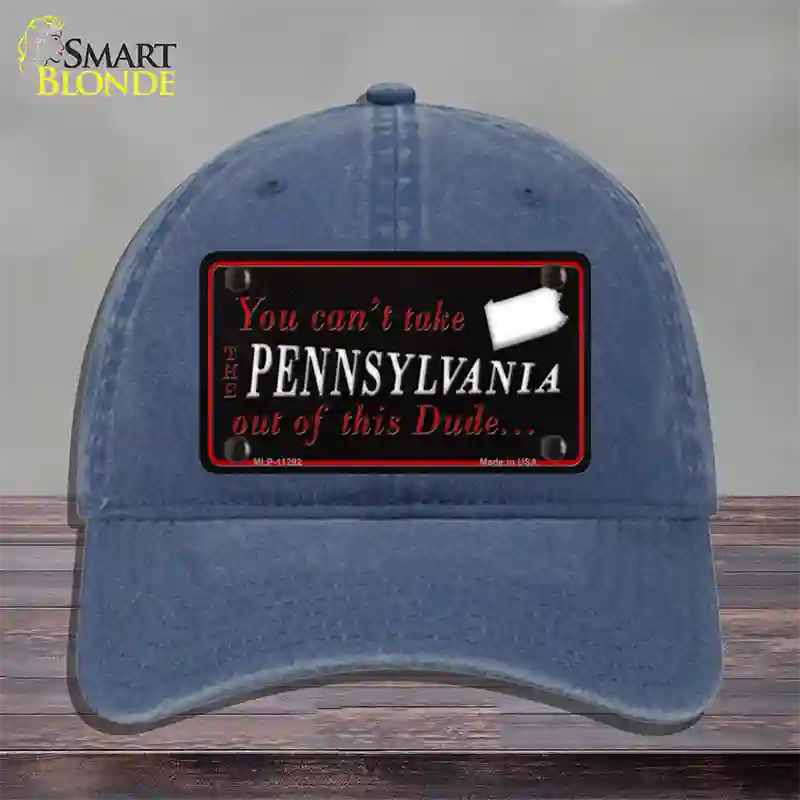 Pennsylvania Dude Novelty License Plate Hat Unconstructed Cotton / Navy