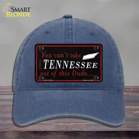 Tennessee Dude Novelty License Plate Hat Unconstructed Cotton / Navy