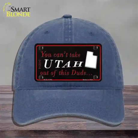 Utah Dude Novelty License Plate Hat Unconstructed Cotton / Navy