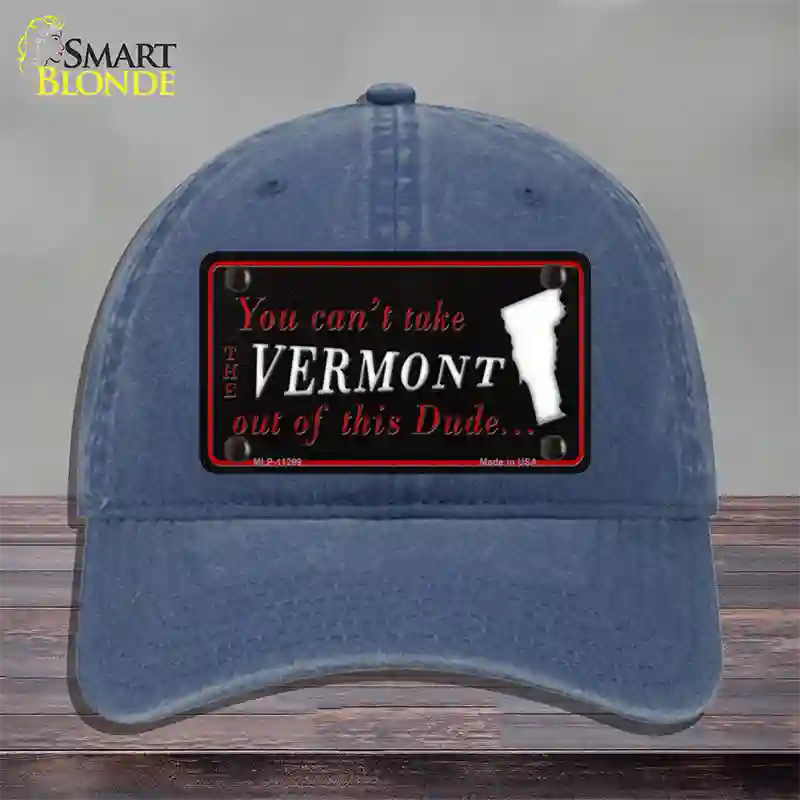 Vermont Dude Novelty License Plate Hat Unconstructed Cotton / Navy