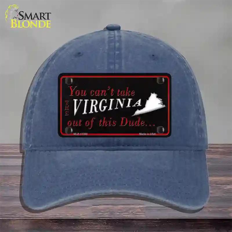 Virginia Dude Novelty License Plate Hat Unconstructed Cotton / Navy