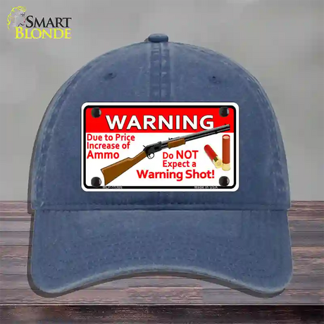 Do Not Expect A Warning Shot Novelty License Plate Hat Unconstructed Cotton / Navy