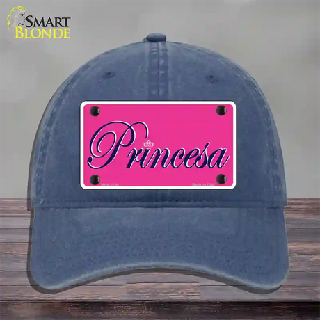 Princesa Novelty License Plate Hat Unconstructed Cotton / Navy