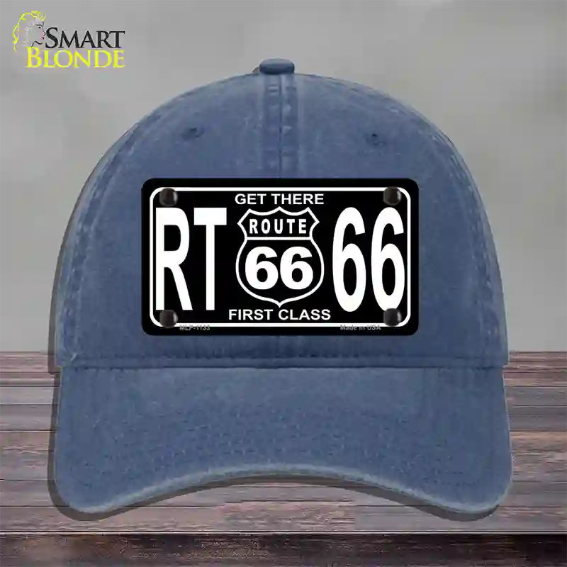 Get There 1st Class Novelty License Plate Hat Unconstructed Cotton / Navy