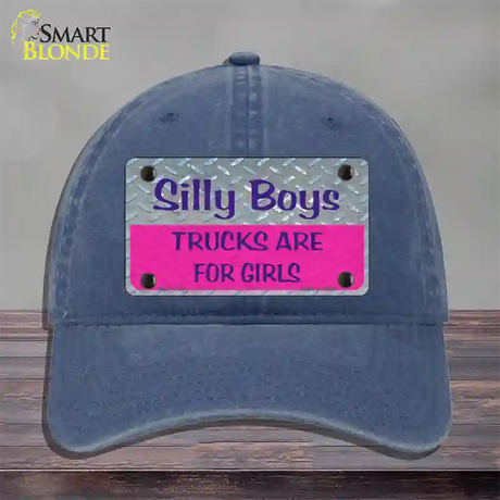 Silly Boys Novelty License Plate Hat Unconstructed Cotton / Navy