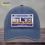 Little River South Carolina Novelty License Plate Hat Unconstructed Cotton / Navy