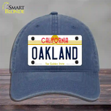 Oakland California Novelty License Plate Hat Unconstructed Cotton / Navy