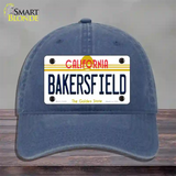 Bakersfield California Novelty License Plate Hat Unconstructed Cotton / Navy