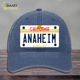 Anaheim California Novelty License Plate Hat Unconstructed Cotton / Navy