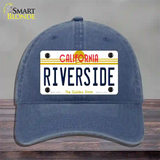 Riverside California Novelty License Plate Hat Unconstructed Cotton / Navy