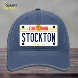 Stockton California Novelty License Plate Hat Unconstructed Cotton / Navy