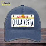 Chula Vista California Novelty License Plate Hat Unconstructed Cotton / Navy