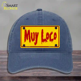 Muy Loco Novelty License Plate Hat Unconstructed Cotton / Navy