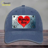 Mamas Boy Novelty License Plate Hat Unconstructed Cotton / Navy