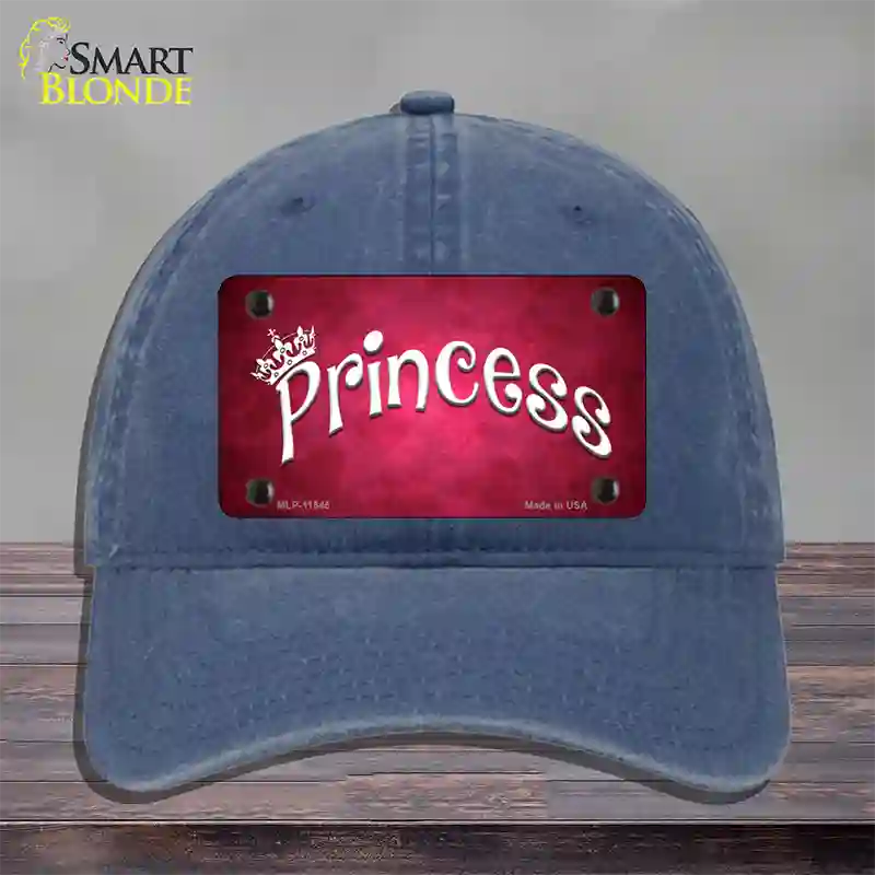 Princess Novelty License Plate Hat Unconstructed Cotton / Navy