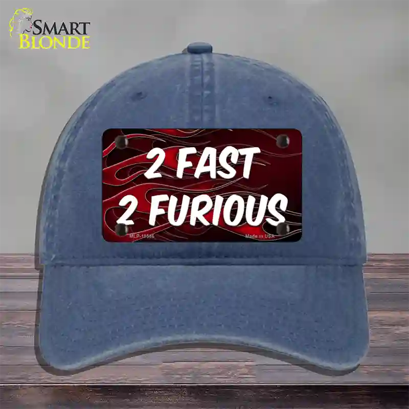 2 Fast 2 Furious Novelty License Plate Hat Unconstructed Cotton / Navy