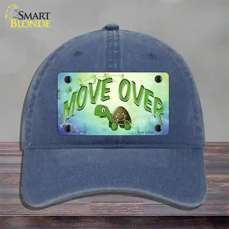 Move Over Novelty License Plate Hat Unconstructed Cotton / Navy