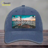 California Golden Gate Bridge State Novelty License Plate Hat Unconstructed Cotton / Navy