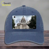 Idaho Capital Building State Novelty License Plate Hat Unconstructed Cotton / Navy