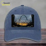 Missouri Gateway Arch State Novelty License Plate Hat Unconstructed Cotton / Navy