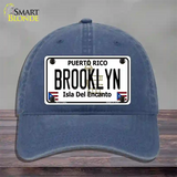 Brooklyn Puerto Rico Novelty License Plate Hat Unconstructed Cotton / Navy