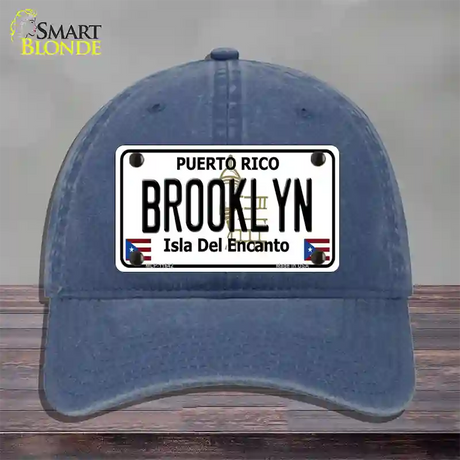 Brooklyn Puerto Rico Novelty License Plate Hat Unconstructed Cotton / Navy