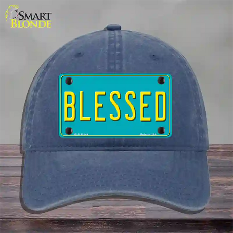 Blessed Novelty License Plate Hat Unconstructed Cotton / Navy