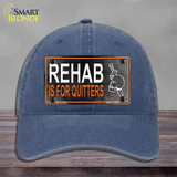 Rehab Is For Quitters Novelty License Plate Hat Unconstructed Cotton / Navy