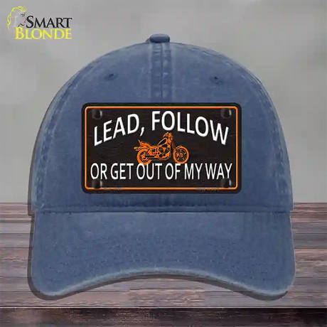 Lead Follow Novelty License Plate Hat Unconstructed Cotton / Navy