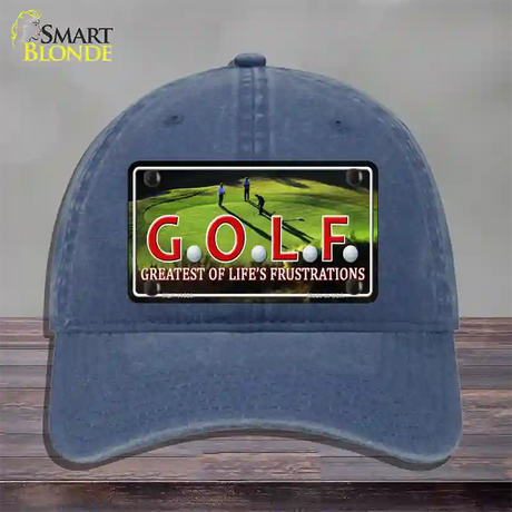 GOLF Novelty License Plate Hat Unconstructed Cotton / Navy