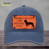 Wiener Love Novelty License Plate Hat Unconstructed Cotton / Navy