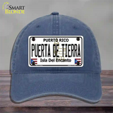 Puerta De Tierra Puerto Rico Novelty License Plate Hat Unconstructed Cotton / Navy