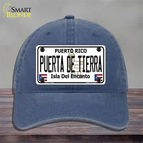 Puerta De Tierra Puerto Rico Novelty License Plate Hat Unconstructed Cotton / Navy