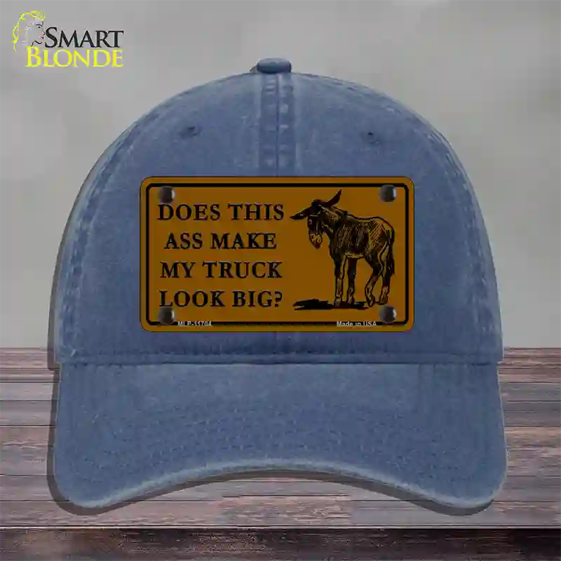 Does This Ass Novelty License Plate Hat Unconstructed Cotton / Navy