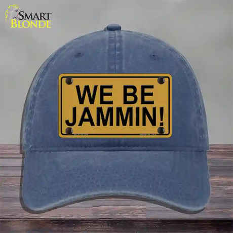 We Be Jammin Novelty License Plate Hat Unconstructed Cotton / Navy