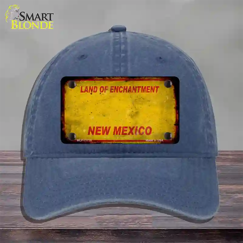 New Mexico Rusty Blank Novelty License Plate Hat Unconstructed Cotton / Navy