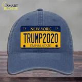 Trump 2020 New York Novelty License Plate Hat Unconstructed Cotton / Navy