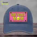 Softball Mom Novelty License Plate Hat Unconstructed Cotton / Navy