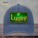 Lucky Irish Novelty License Plate Hat Unconstructed Cotton / Navy