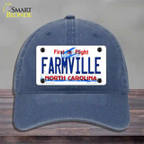 Farmville North Carolina State Novelty License Plate Hat Unconstructed Cotton / Navy