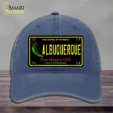 Albuquerque New Mexico Black State Novelty License Plate Hat Unconstructed Cotton / Navy