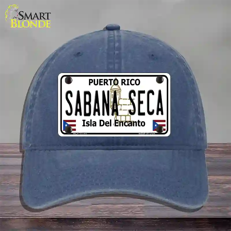 Sabana Seca Puerto Rico State Novelty License Plate Hat Unconstructed Cotton / Navy