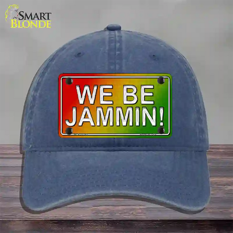 We Be Jammin Rasta Novelty License Plate Hat Unconstructed Cotton / Navy