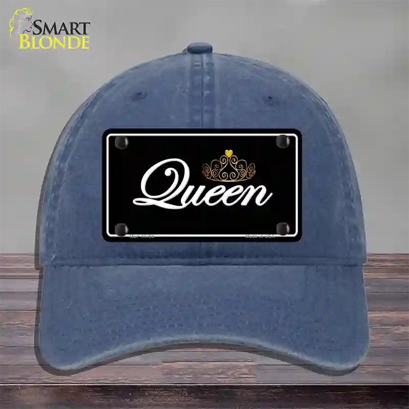 Queen Novelty License Plate Hat Unconstructed Cotton / Navy